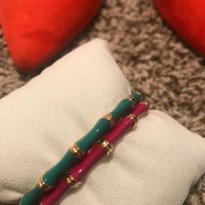 Stella & Dot bangles- set of green and pink